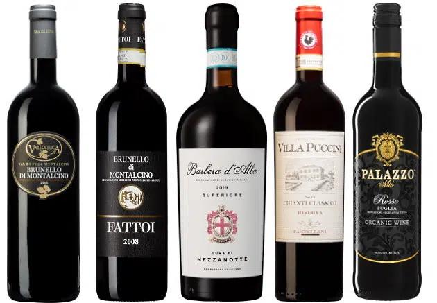 italienska vintips 2 - 5 viner